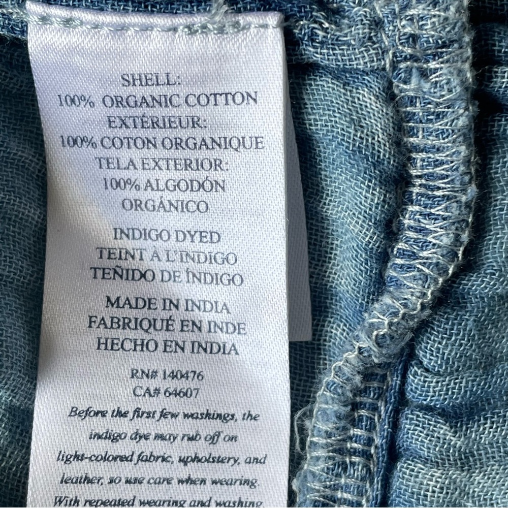 Faherty Dream Cotton Gauze Kasey Dress in Light Indigo Wash NWT - Picture 12 of 16